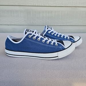 Converse CTAS Low Top Canvas Sneaker Men SZ 10 Women SZ 12 Blue Slip-On Elastic